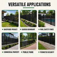Clôtures en panneaux d'alliage d'aluminium, portails grillagés, clôtures murales de jardin, clôtures d'intimité noires pour cour avant avec design 3D, style inspiré de la nature