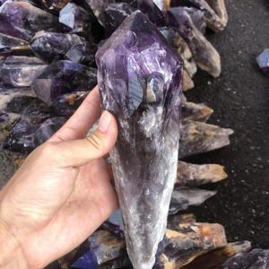 Espécimen de amatista natural, amatista de gran tamaño, piedra natural, punto de piedra crudo, cuarzo feng shui, venta al por mayor - Product Image 5