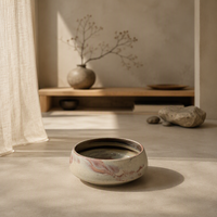 Pot de fleurs en céramique style Wabi Sabi ARM LVG avec design en argile torsadée, décoration florale minimaliste nordique pour table