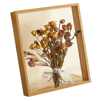 Nouveau cadre en plexiglas transparent HD double face carré de 4 cm de profondeur pour l'affichage de fleurs séchées, vente en gros 2026
