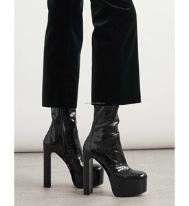 <span class=keywords><strong>Botas</strong></span> <span class=keywords><strong>de</strong></span> Tacón Grueso Unisex para Mujer, <span class=keywords><strong>Plataforma</strong></span> Alta, Tacón <span class=keywords><strong>de</strong></span> Bloque, Cuero, Color Marrón, Estilo Lujoso, Estampado <span class=keywords><strong>de</strong></span> Leopardo, <span class=keywords><strong>Pelo</strong></span> <span class=keywords><strong>de</strong></span> Becerro, Botines - Product Image 2