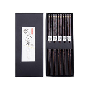 Palillos de cocina reutilizables naturales <span class=keywords><strong>Suhi</strong></span> coreanos japoneses coloridos de 22,5 cm de fábrica, palillos de madera con caja de regalo - Product Image 1