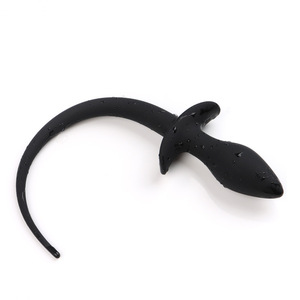 Plug anal en silicone en forme de queue de chien, sensation réaliste, jouet pour adultes, noir - Product Image 3