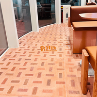 ML-OT001 Panneau en ciment terrazzo rouge personnalisé pour projet de sol intérieur par Milo Decoration