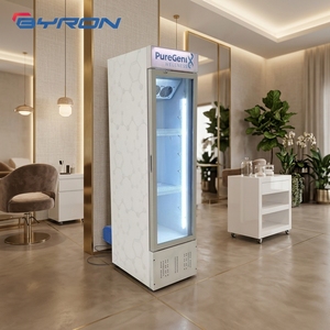Congélateur vertical commercial étroit et mince, vitrine haute à porte vitrée simple, logo personnalisé pour magasin, armoire de vente de produits surgelés, BC Cosmeti - Product Image 1