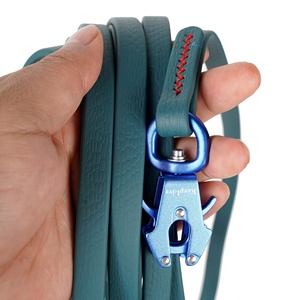 Laisse pour animaux de compagnie à motif crocodile, en alliage d'aluminium de qualité aéronautique, avec boucle grenouille, laisse d'entraînement, pour chiens de taille moyenne à grande - Product Image 4