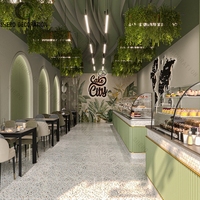 Modernes Coffee Shop Design Cafe Vitrine Kuchen Display Showcase Coffee Shop Counter Design