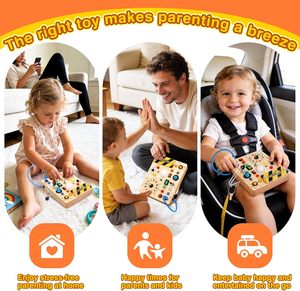 Tavola delle Attività per Bambini - Giocattolo Educativo Montessori per Bambini e Bambine da 1 a 3 Anni |   Attività sensoriale didattica ideale per i viaggi - Product Image 5