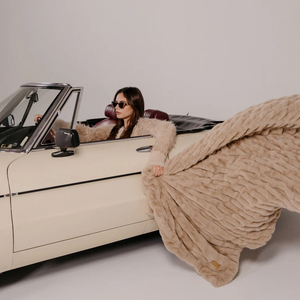 بطانية أرنب فقاعية مخططة بقطع مرجحة مزدوجة الجانب دافئة سميكة 1000 جم/متر مربع من الفرو الصناعي - Product Image 4