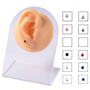 12 pièces/carte plusieurs couleurs faux tricheur Non percé <span class=keywords><strong>aimant</strong></span> boucle d'oreille oreille Tragus Cartilage lèvre Labret goujon <span class=keywords><strong>nez</strong></span> anneau bijoux - Product Image 1