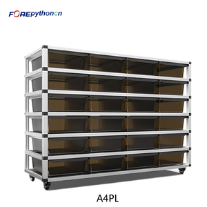 Jaula de cría de plástico de Metal de patrón sólido para <span class=keywords><strong>reptiles</strong></span>, tinas de eclosión de serpientes, estante de hábitat para bola, pitón, bandeja de plástico de serpiente de maíz - Product Image 1