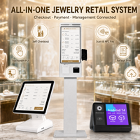 Kiosque de commande en libre-service CAIRAN CR-K8, écran tactile, terminal de paiement, imprimante thermique, lecteur de code QR, Android, QSR, restaurant