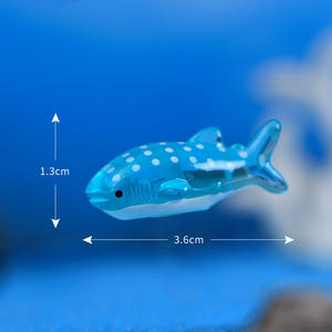 Transparante blauwe haai L-formaat hars ornamenten oceaan walvissen vis <span class=keywords><strong>aquarium</strong></span> landschap decoraties diermodel voor huisdecoratie - Product Image 5