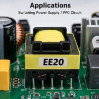 Transformateur Flyback Haute Fréquence SMPS Alimentation à découpage Noyau en Ferrite 50kHz-200kHz Bobinage Cuivre 110V 220V 12V 24V OEM