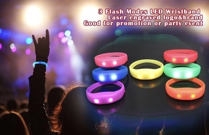 Pulseras Inteligentes con Luces LED Activadas por Sonido para Fiestas de Año Nuevo, Pulseras Luminosas para Conciertos - Product Image 3