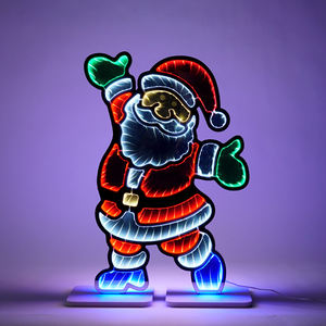 Père Noël Effet Tunnel LED 3D 41.6X59.6CM - Product Image 1