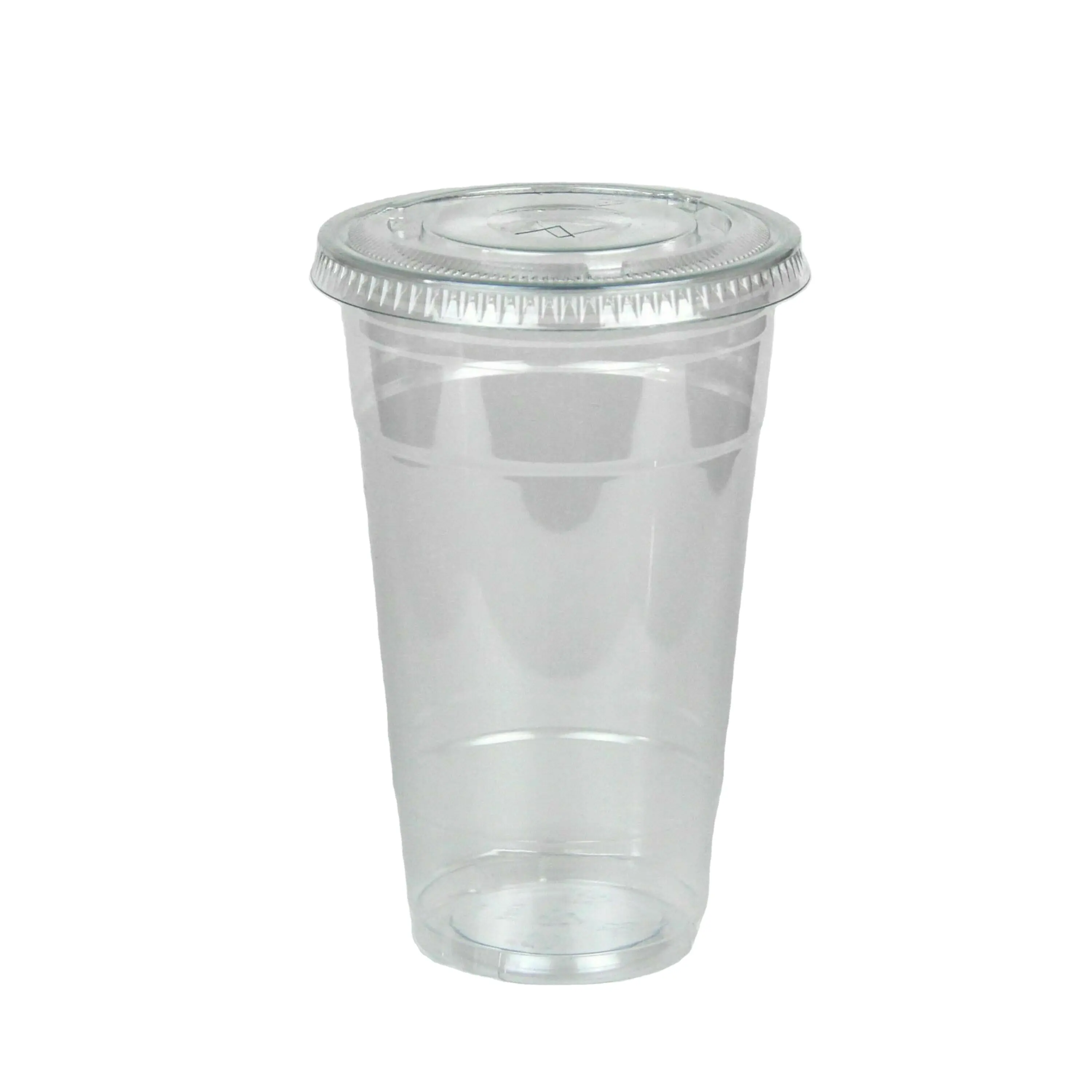 Copo Transparente Impressão Logotipo Plástico PP Personaliza Logotipo Descartável PET 16oz 22oz 700ml Copos De Plástico com Tampas Clear PLA Cup OEM/ODM