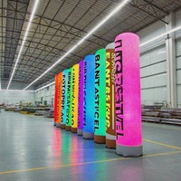 Colonne lumineuse LED gonflable sur mesure 2m 3m avec ventilateur intégré, durable et étanche pour événements extérieurs et publicité promotionnelle