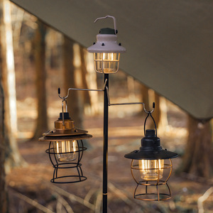 Poste de iluminación para camping y senderismo, de aleación de aluminio, portátil, plegable, soporte de luz LED para uso en exteriores - Product Image 1