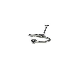 Bagues tendance en acier inoxydable 316L avec placage or PVD, design cœur, taille ajustable pour femmes et hommes - Product Image 1