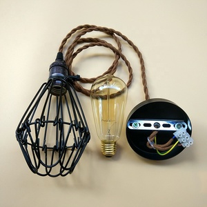 Cage de protection des lampes industrielles, abat-jour en métal vintage - Product Image 4