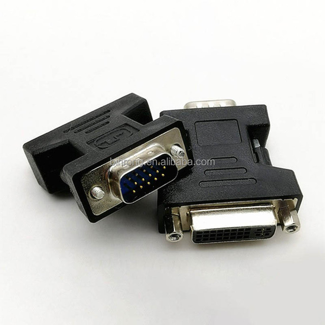 DVI Female to VGA Male Adapter 24+5 Pin VGA to DVI Graphics Card Adapter DVI to VGA Connector & Terminal