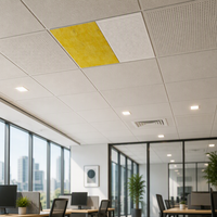 Panneau de plafond acoustique perforé en plâtre à haute performance NRC avec absorption sonore en fibre de verre pour cinéma et studio