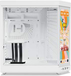 Boîtier ATX Mid-Tower Y70 Infinite à double compartiment en acrylique avec écran tactile LCD 2,5K intégré, blanc <span class=keywords><strong>neige</strong></span> - Product Image 3