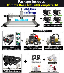 Diskon 20% BulkMan3D 5050~1515 Ukuran Ultimate Bee CNC Full/Complete Kit 2.45N.<span class=keywords><strong>m</strong></span> Motor Open Loop UC300 Mini Box Mach3 Wood Router - Product Image 2
