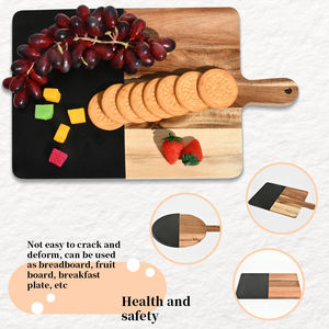 Planche à découper fonctionnelle en bois avec poignées et matériau écologique pour légumes, viande et fromage pour toute cuisine - Product Image 3