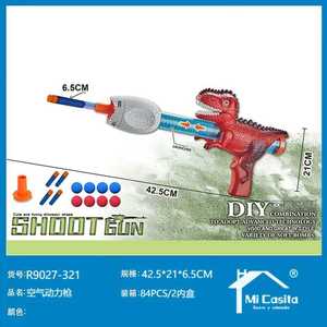 Modello di dinosauro con pistola aerodinamica, 42,8 cm, giocattolo manuale in plastica per bambini da 5 a 7 anni, unisex - Product Image 3