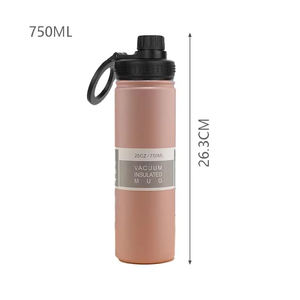Bouteille d'eau magnétique avec support pour téléphone, 25 oz, thermos en acier inoxydable isolé sous vide avec couvercle à boucle compatible MagSafe pour la salle de sport - Product Image 6