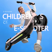 Nouveau design 2026 Trottinette électrique pliable pour enfants 200W avec moteur sans balais étanche IP54, bande lumineuse LED, populaire pour les jeunes en extérieur