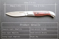 Couteau pliant en acier à haute teneur en carbone 9Cr18MoV avec poignée en micarta Cadeau d'Halloween de qualité supérieure pour les amateurs de plein air Survie tactique EDC