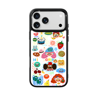 Coque de téléphone AG Feeling Black Edge avec motif photo booth doré pour iPhone 17, 17 Pro Max, 16 Pro, 15, 15 Pro Max – Coque magnétique