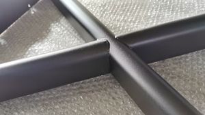 قاعدة طاولة مخصصة بتصميم صناعي عتيق، إطارات أنبوبية بيضاوية، أرجل معدنية، قاعدة حديدية لطاولات الطعام والمطاعم - Product Image 2