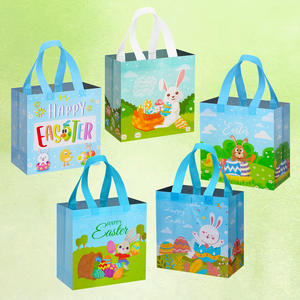 Bolsa <span class=keywords><strong>de</strong></span> <span class=keywords><strong>Compras</strong></span> <span class=keywords><strong>de</strong></span> Tela No Tejida, Bolsa <span class=keywords><strong>de</strong></span> Regalo para Conejitos, Bolsas Reutilizables <span class=keywords><strong>de</strong></span> Pascua Laminadas, 22*23*11cm, Se Acepta Logotipo Personalizado - Product Image 6