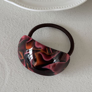 Hochwertige koreanische Version Halbkreis förmige Pferdes chwanz schnalle Fantasy Farbe Einfache Essigsäure Haars eil Gummiband Haarschmuck - Product Image 5