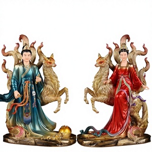 Estatua de la Diosa Nianiang de Nueve Colas, Empress Qingqiu, Forma Real, para Culto en el Hogar, Nueve Señoras Guerreras - Product Image 1