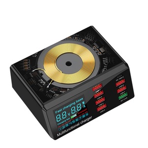 KABBOL 8 पोर्ट 100W मल्टी पोर्ट <span class=keywords><strong>USB</strong></span> फोन चार्जिंग स्टेशन, घड़ी, फोन और अधिक के लिए PD 18W और QC 3.0 और 10W वायरलेस के साथ - Product Image 4