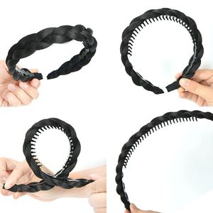 วิกผมทรงฟิชโบนแบบมีที่คาดผมพร้อมหวี ทรงสูง ชิ้นเดียว สำหรับผู้หญิง ช่วยปรับรูปหน้า - Product Image 3