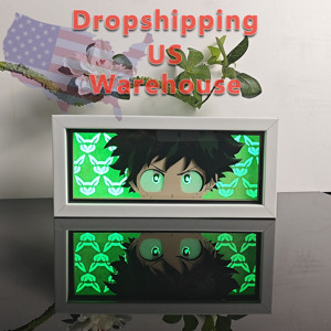 Demon <span class=keywords><strong>Slayer</strong></span> Magazzino USA Dropshipping Kpop Demon Hunter Lampada Intagliata in Carta 3D Light Box Decorazione da Tavolo Regalo di Natale - Product Image 2