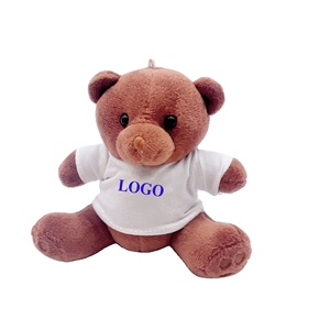 Mini Orso Portachiavi Peluche Mini oso de peluche llavero de felpa suave logotipo personalizado camiseta promoción barata juguetes de oso de peluche - Product Image 1