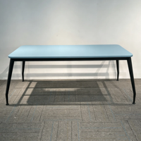 Ensemble de table et chaises de salle à manger en fer, style industriel moderne, table rectangulaire pour 4 personnes, meubles durables pour la maison, cuisine, restaurant