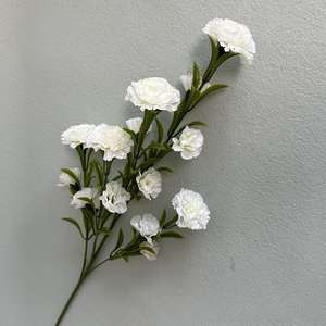 Flores de Clavel Artificiales de Seda al por Mayor de Fábrica Y-H088, 15 Cabezas, Claveros Artificiales Realistas para Decoración del Hogar y Bodas - Product Image 1