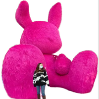 Décoration géante gonflable en forme de lapin en peluche avec ventilateur intégré, en tissu Oxford, durable et facile à installer pour les événements promotionnels intérieurs/extérieurs