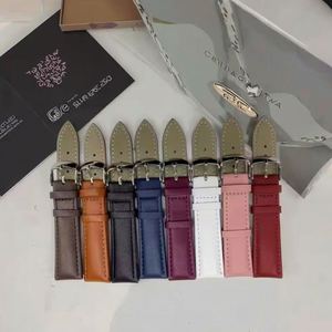 สายนาฬิกาหนังแท้หลากสีขายส่ง รับทำโลโก้ตามสั่ง ขนาด 20 มม. 18 มม. 16 มม.  อะไหล่นาฬิกาสีขาว - Product Image 2