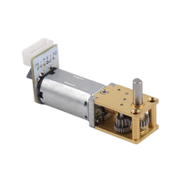 Moteur 12V CC avec réducteur à vis sans fin et encodeur à effet Hall, boîtier métallique en L à angle droit 380:1, pour actionneur linéaire, serrure intelligente, robot
