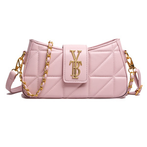 Nuova <span class=keywords><strong>Borsa</strong></span> a Spalla/<span class=keywords><strong>Tracolla</strong></span> in Pelle PU Chic e alla Moda 2026, con Motivo Trapuntato a Rombi, Chiusura a Cerniera, Stile Sottobraccio, da Donna, in Poliestere - Product Image 1