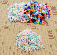 500 pièces de pompons en polyester colorés de 1 cm, mini-boules en feutre pour décorations de mariage, accessoires pour cheveux, projets d'artisanat